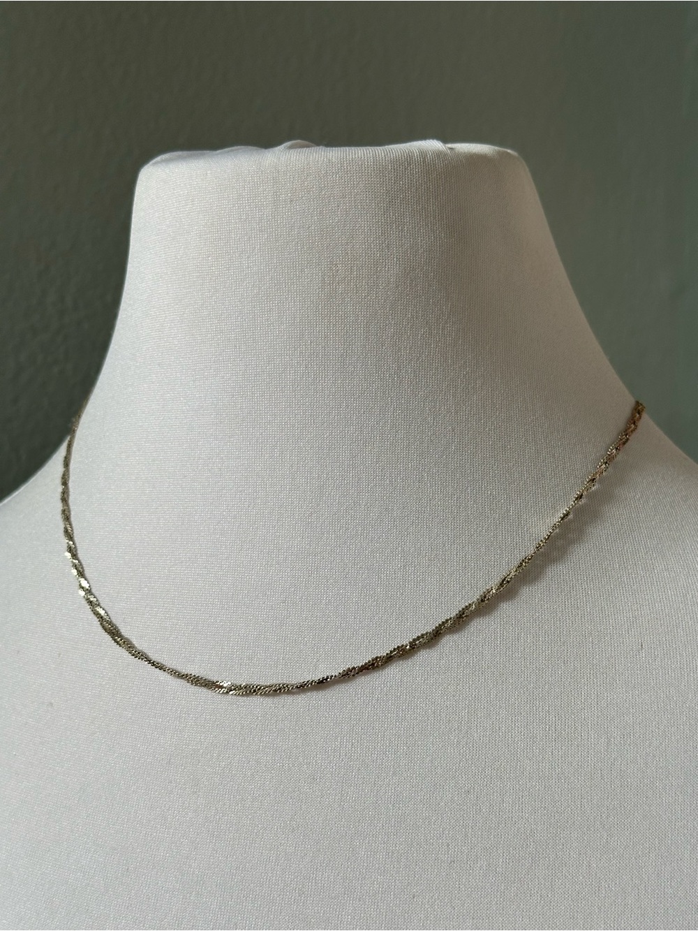Delicate Sterling Silver 925 Italy Braided Chain Necklace Clean Girl Minimalist